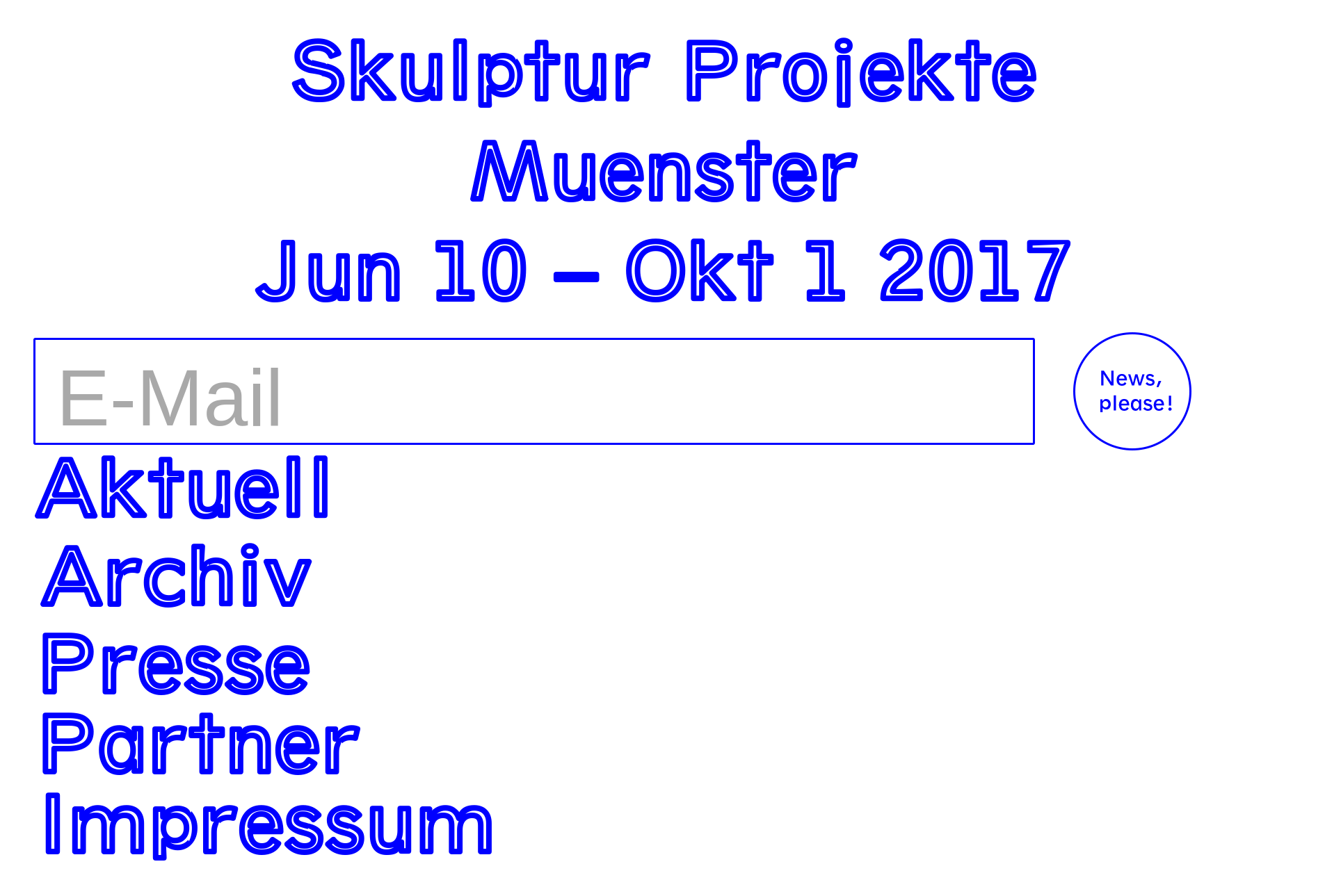 Homepage Skulptur Projekte